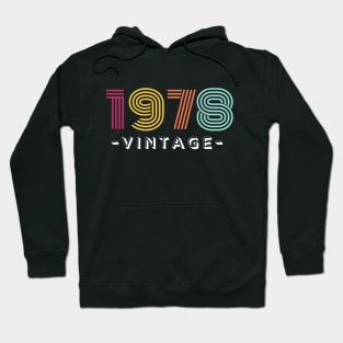 1978 vintage, 44 years old, age Hoodie